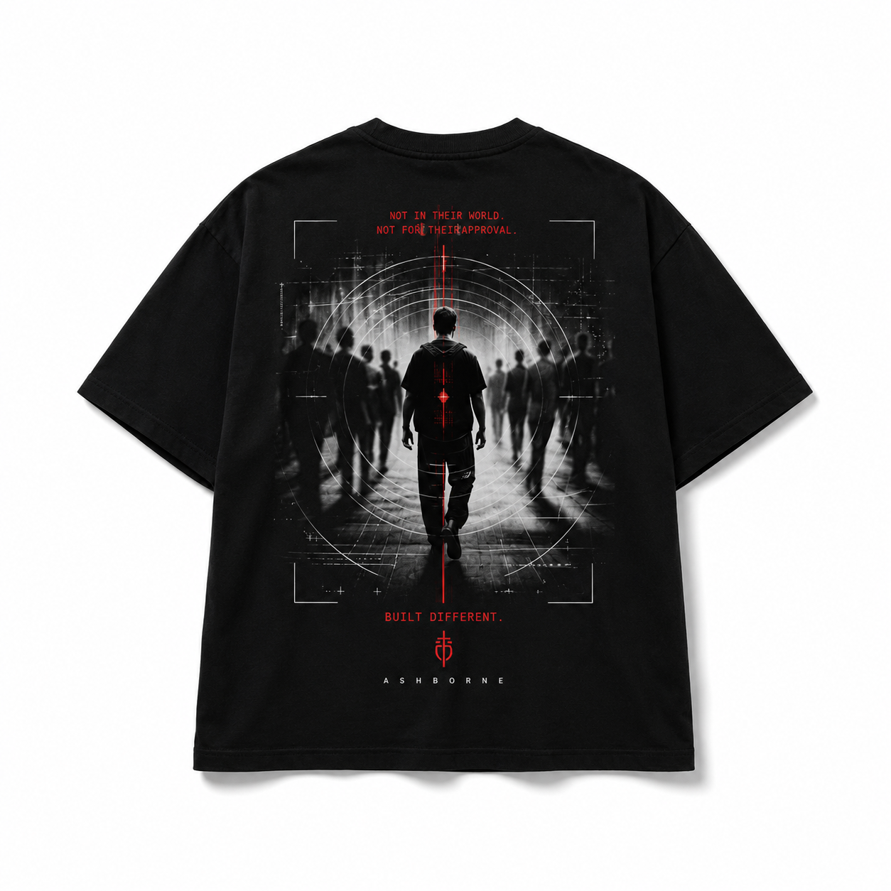 ASHBORNE Sigma Collection – Built Different Oversized T-Shirt | 240 GSM
