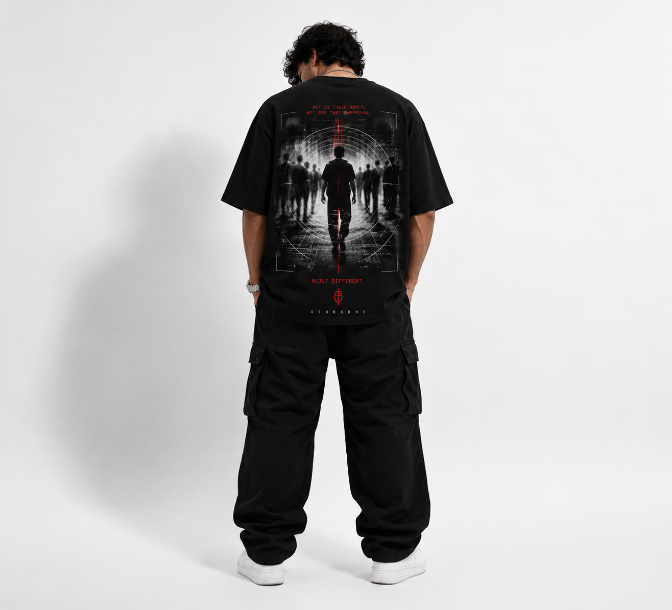 ASHBORNE Sigma Collection – Built Different Oversized T-Shirt | 240 GSM